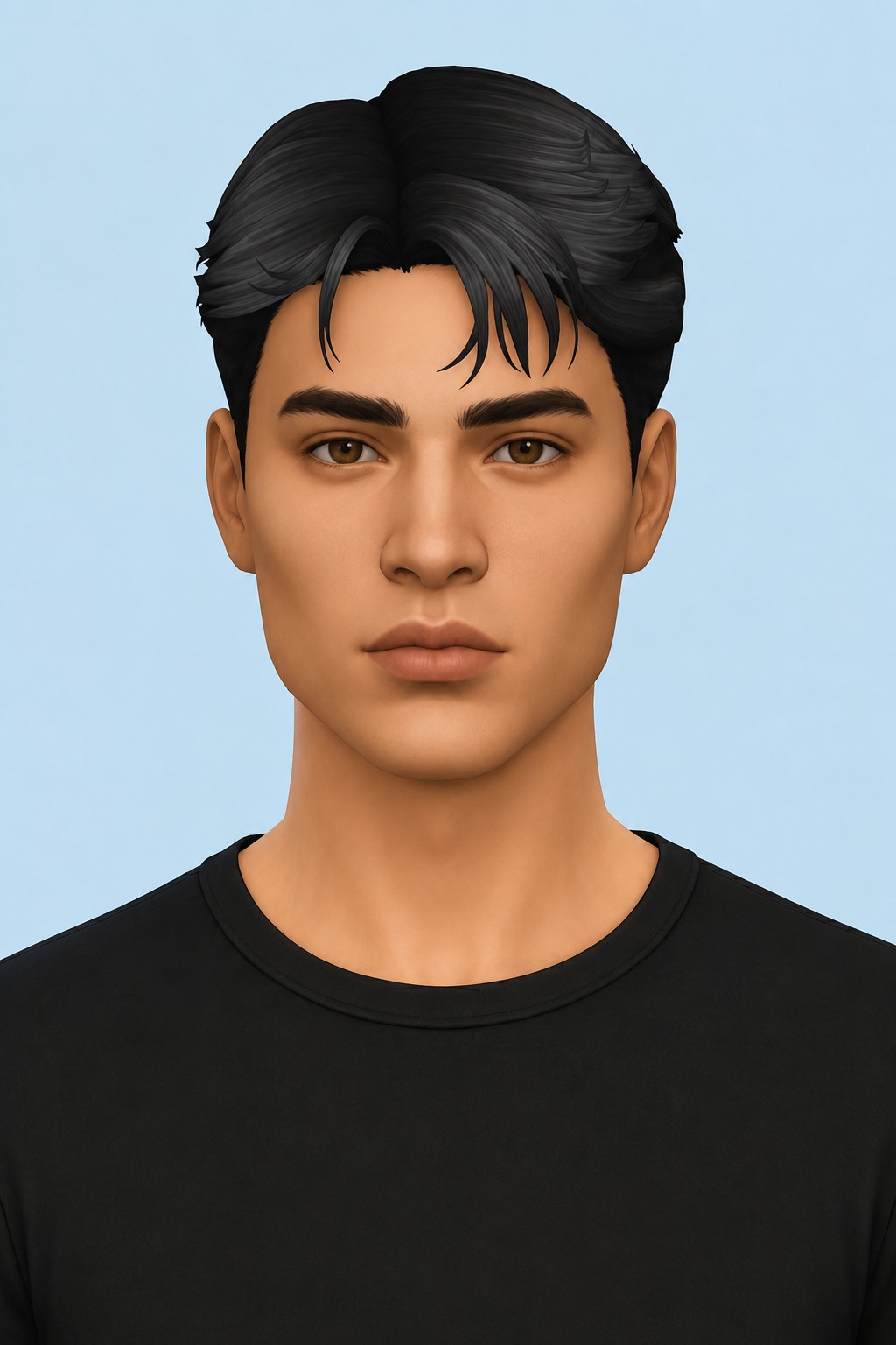 Evan Hair custom content (CC) for Sims 4 by jo_se_oh