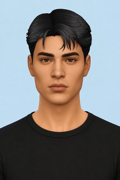 Evan Hair custom content (CC) for Sims 4 by jo_se_oh