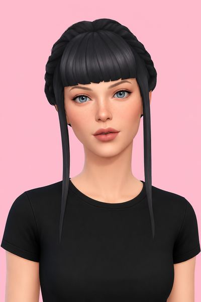Titania Hair custom content (CC) for Sims 4 by jo_se_oh