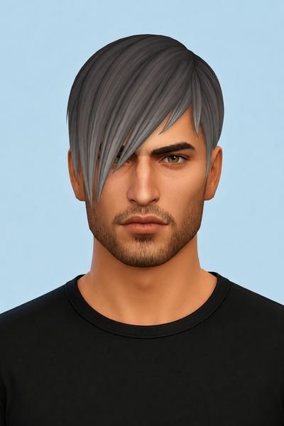 Tezz Hair (Hair Commissions) custom content (CC) for Sims 4 by jo_se_oh