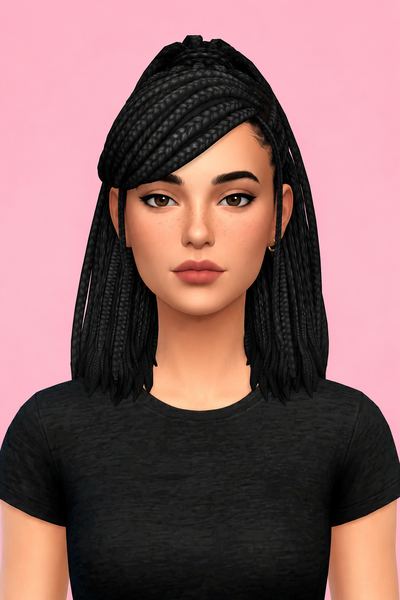 Kiara Hair custom content (CC) for Sims 4 by jo_se_oh