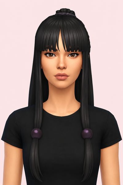 Maya Fey Hair (Hair Commission) custom content (CC) for Sims 4 by jo_se_oh