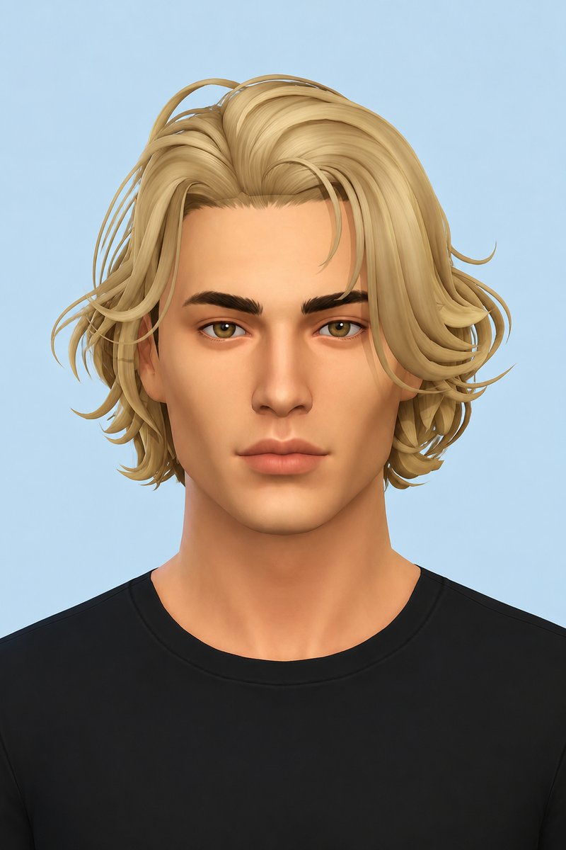 Brixton Hair custom content (CC) for Sims 4 by johnnysims