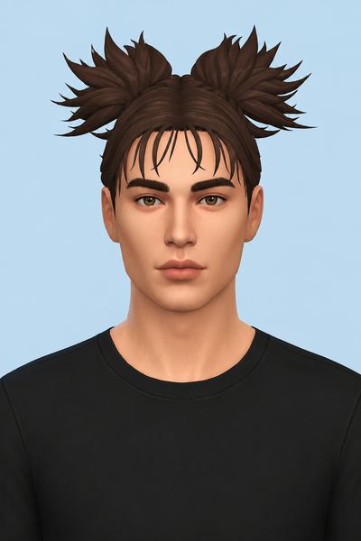 Choso Hair (Hair Commissions) custom content (CC) for Sims 4 by jo_se_oh