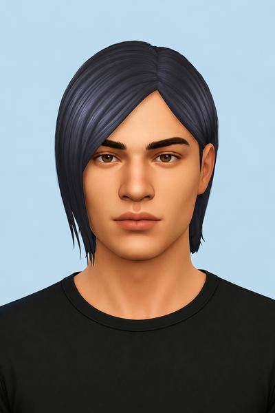Uryu Hair (Hair Commissions) custom content (CC) for Sims 4 by jo_se_oh