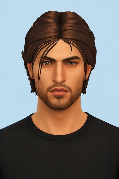 Eskel Hair (Hair Commission) custom content (CC) for Sims 4 by jo_se_oh