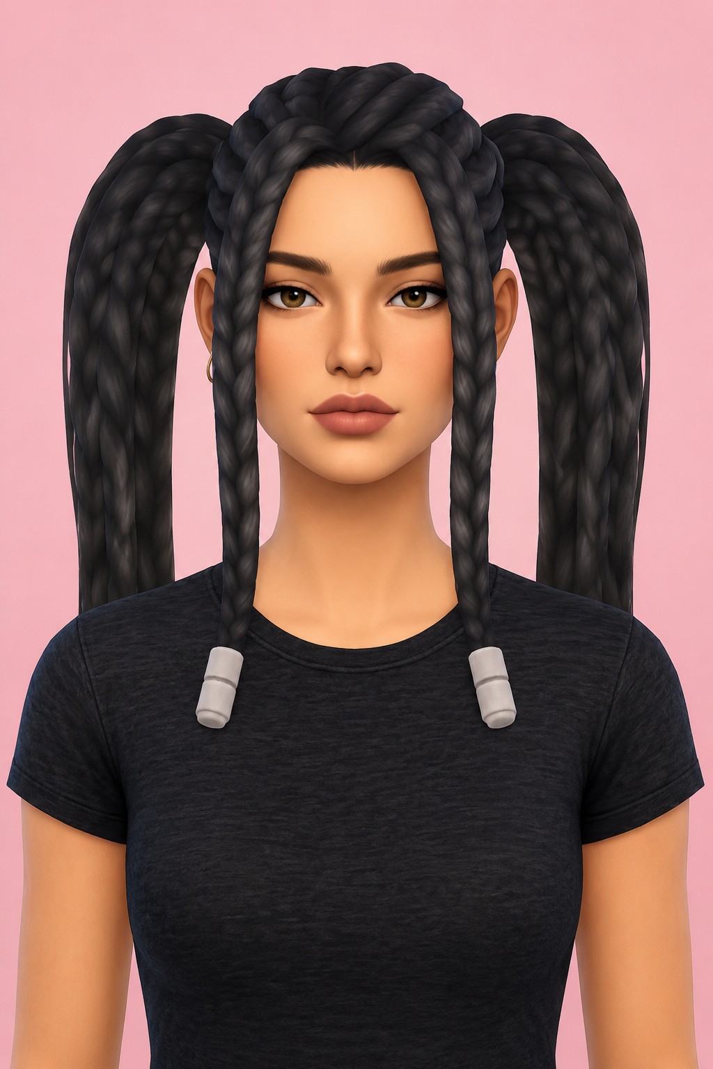 Nia Hair custom content (CC) for Sims 4 by jo_se_oh