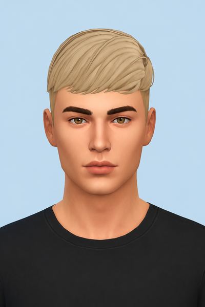 Mason Hair (Hair Commission) custom content (CC) for Sims 4 by jo_se_oh