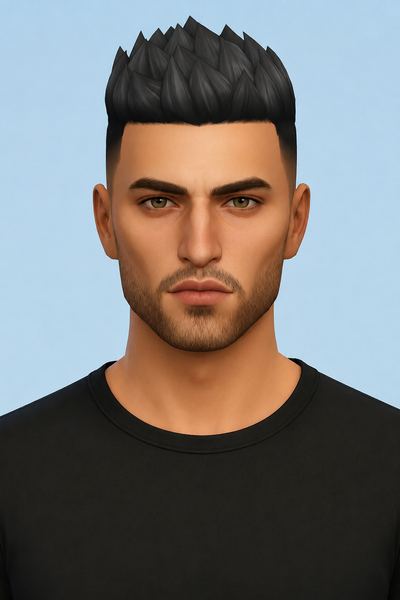 Frank Hair (Hair Commission) custom content (CC) for Sims 4 by jo_se_oh