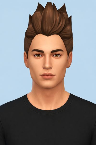 Spinner Hair (Hair Commission) custom content (CC) for Sims 4 by jo_se_oh