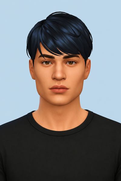 Miguel Hair custom content (CC) for Sims 4 by jo_se_oh