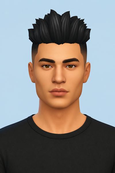 Banner Hair custom content (CC) for Sims 4 by jo_se_oh