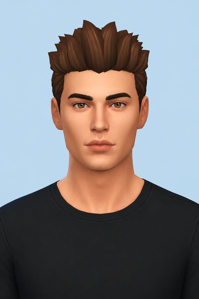 Tanner Hair (Hair Commission) custom content (CC) for Sims 4 by jo_se_oh