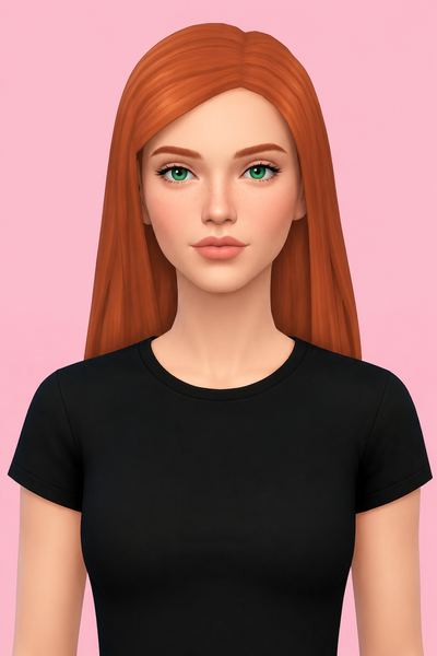 Penelope Hair custom content (CC) for Sims 4 by jo_se_oh