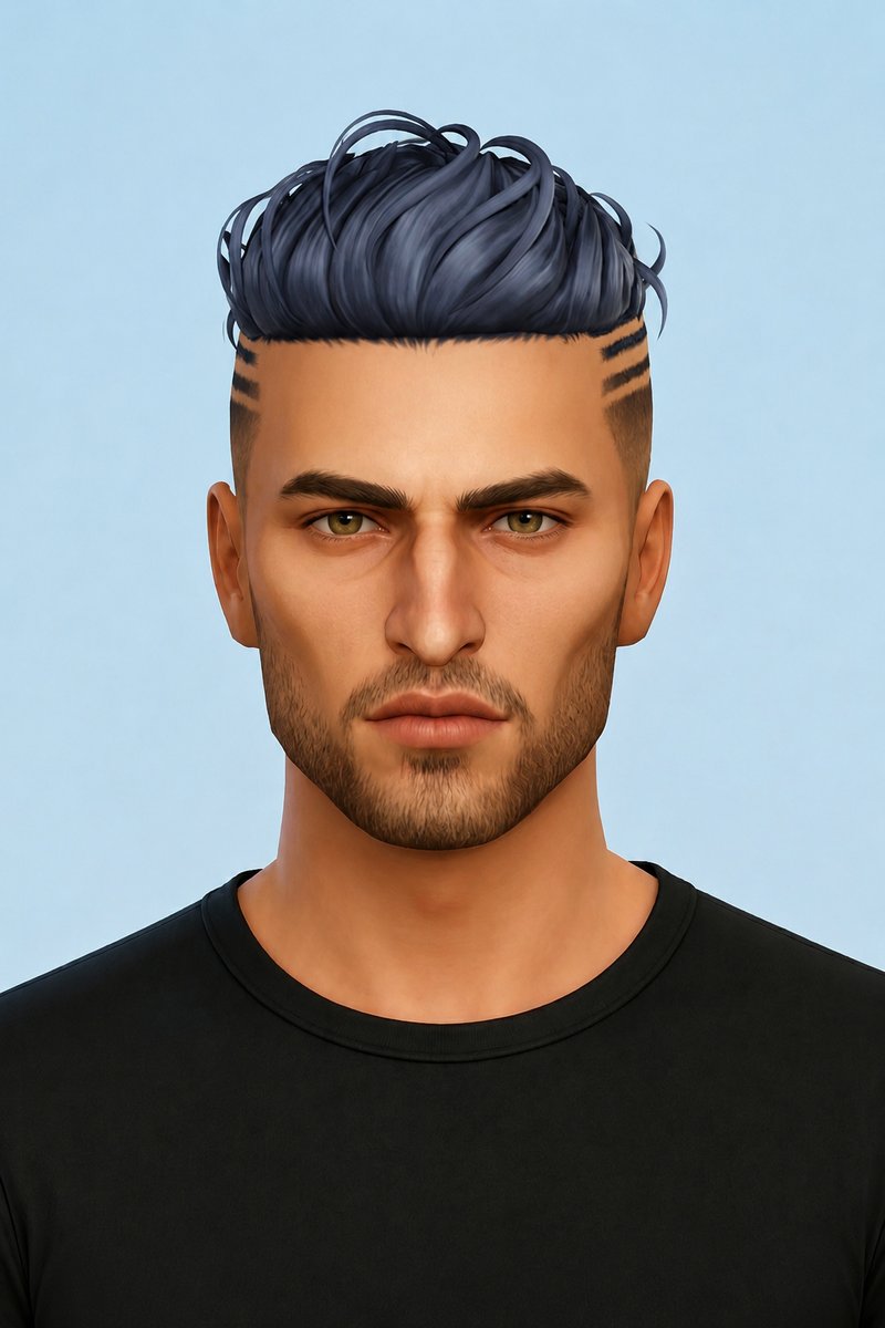 Aldrich Hair custom content (CC) for Sims 4 by johnnysims