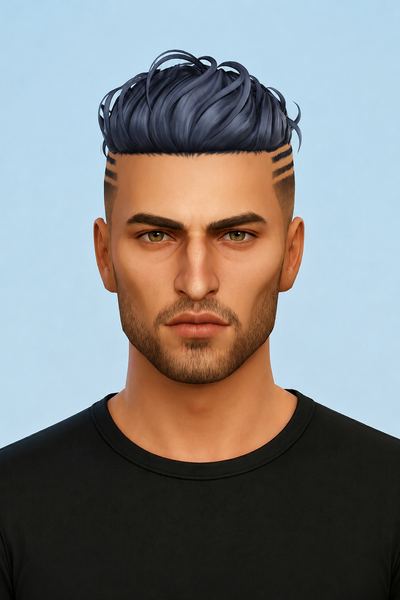 Aldrich Hair custom content (CC) for Sims 4 by johnnysims