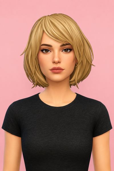 Ashley Hair (Hair Commission) custom content (CC) for Sims 4 by jo_se_oh