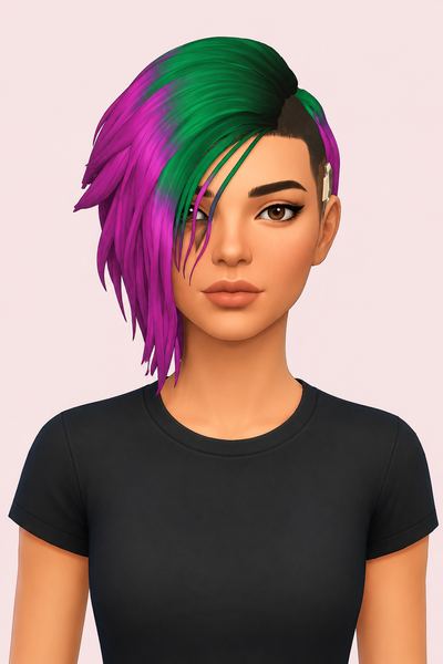 Judy Alvarez Hair (Hair Commission) custom content (CC) for Sims 4 by jo_se_oh