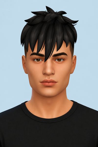 Kawaki Hair custom content (CC) for Sims 4 by jo_se_oh