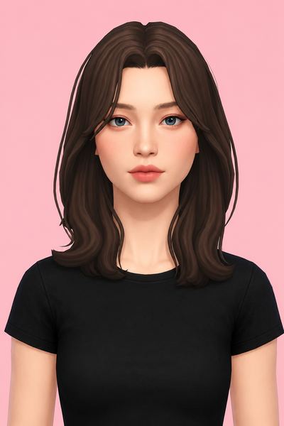 Jun Hair custom content (CC) for Sims 4 by jo_se_oh