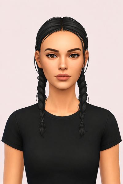 Cathy Hair (Hair Commission) custom content (CC) for Sims 4 by jo_se_oh