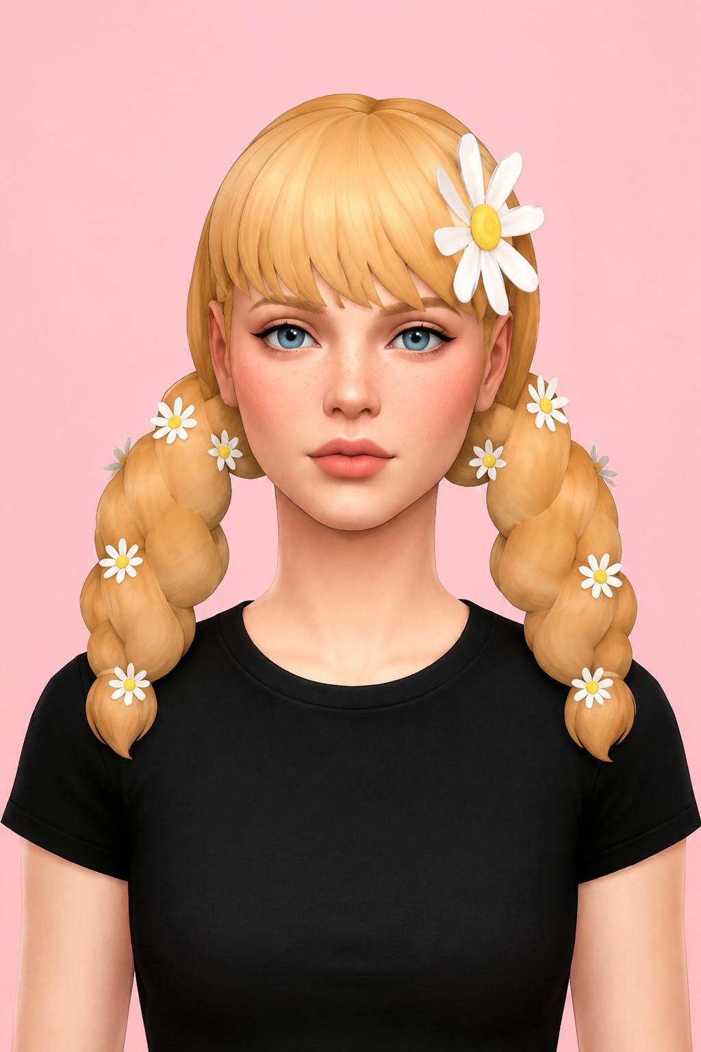 Lisette Hair custom content (CC) for Sims 4 by jo_se_oh
