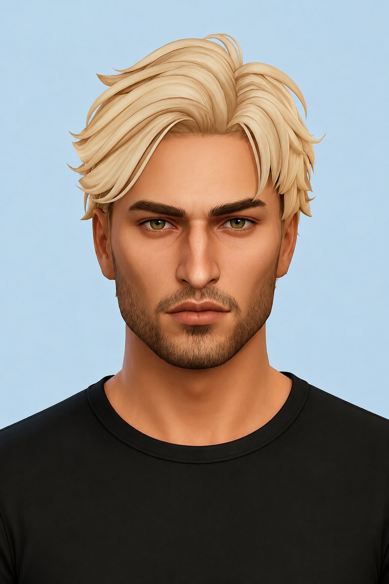 Castillo Hair custom content (CC) for Sims 4 by johnnysims