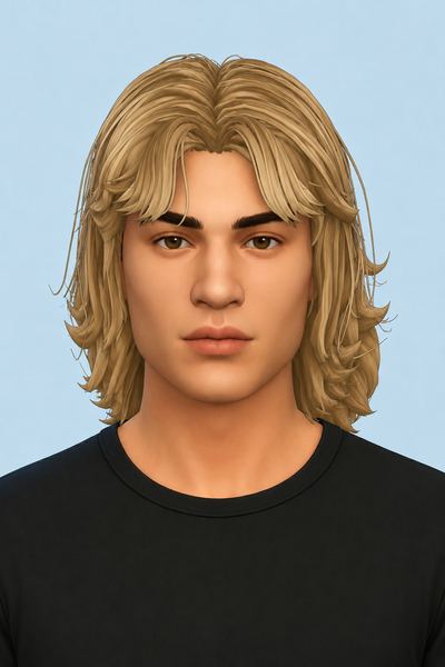 Alexei Hair custom content (CC) for Sims 4 by jo_se_oh