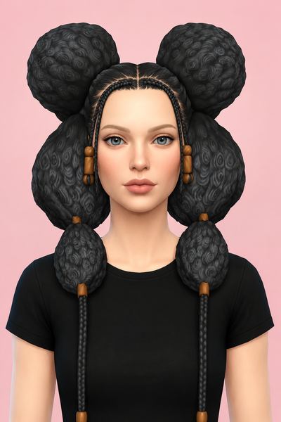 Destiny hair custom content (CC) for Sims 4 by jo_se_oh