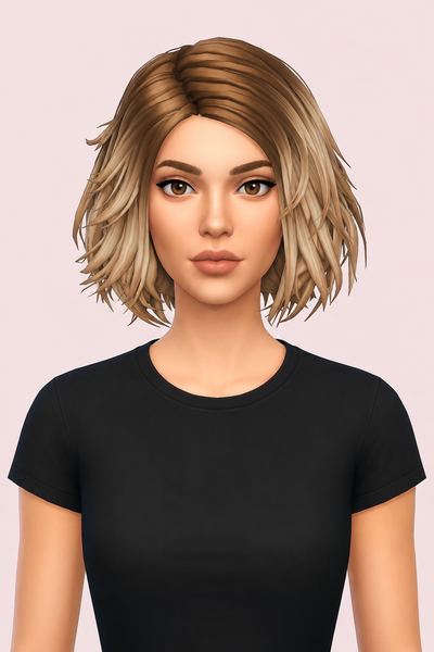 Isa Hair (Hair Commission) custom content (CC) for Sims 4 by jo_se_oh