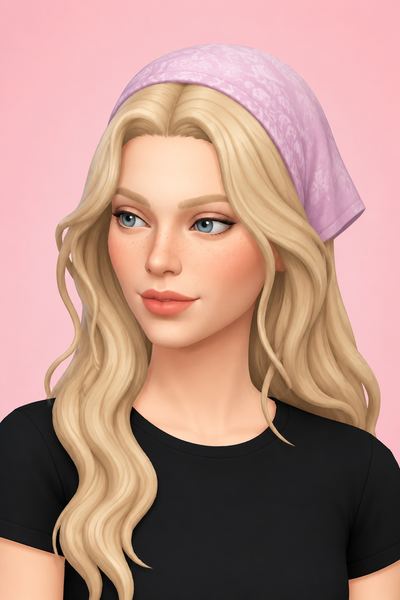 Cecilia-Celia Bandana custom content (CC) for Sims 4 by jo_se_oh