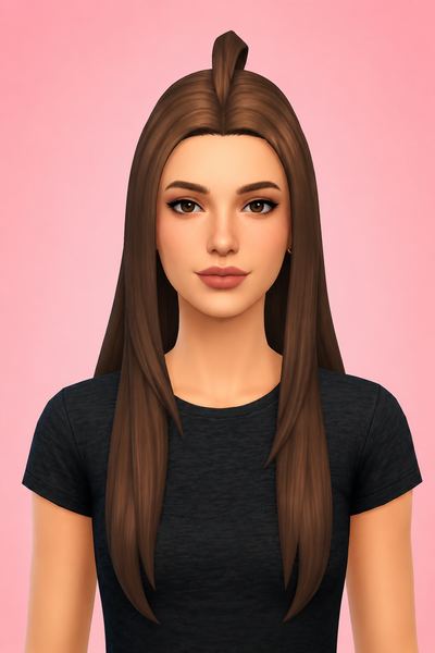 Cecilia Hair custom content (CC) for Sims 4 by jo_se_oh
