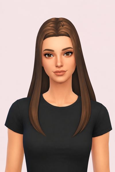 Celia Hair custom content (CC) for Sims 4 by jo_se_oh