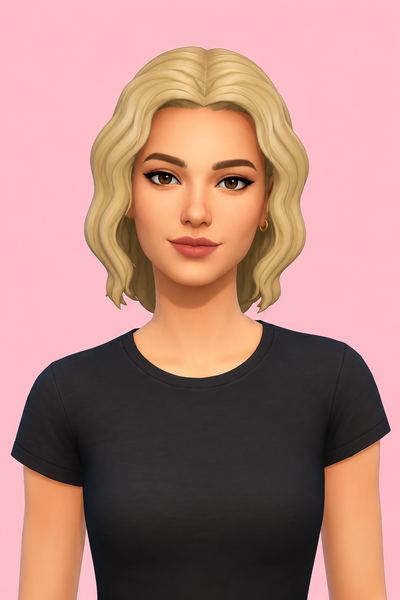 Flora Hair custom content (CC) for Sims 4 by jo_se_oh