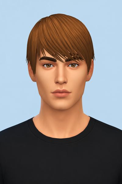 Brooks Hair (Hair Commission) custom content (CC) for Sims 4 by jo_se_oh