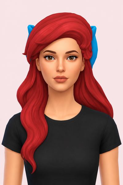 Ariel Hair custom content (CC) for Sims 4 by jo_se_oh