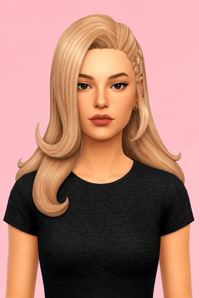 Teresa Hair custom content (CC) for Sims 4 by jo_se_oh