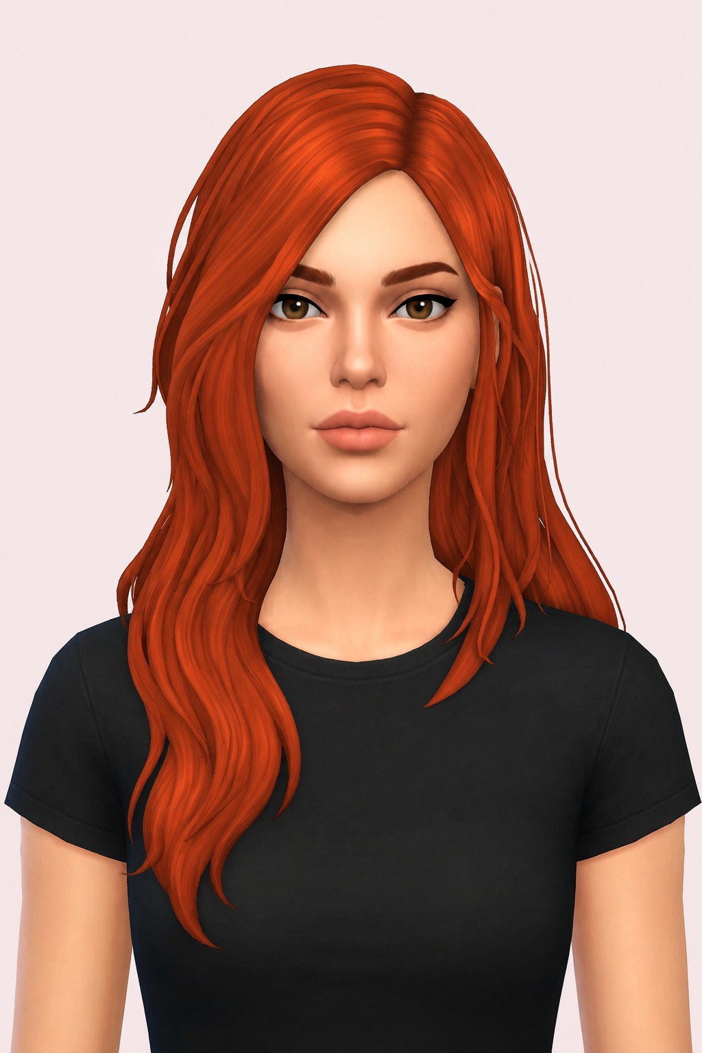 Nina Hair (Default/Non-Default) custom content (CC) for Sims 4 by jo_se_oh