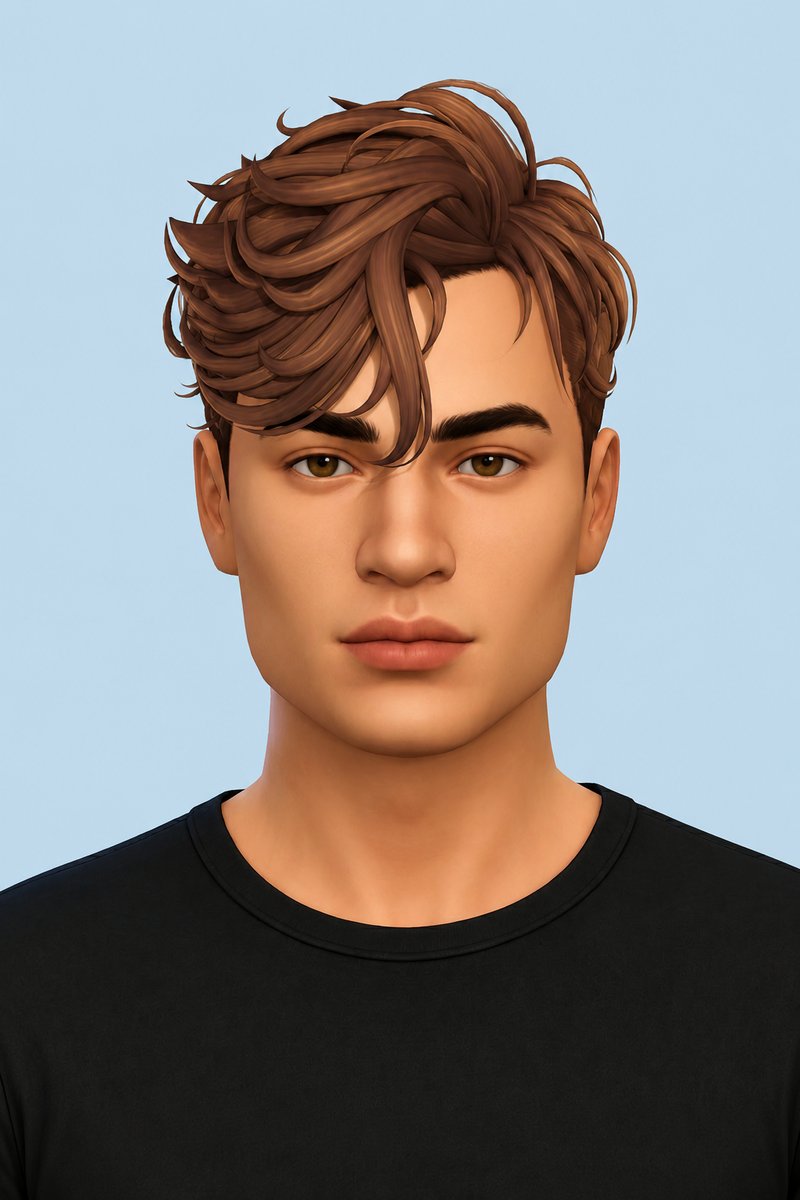 Derrick Hair custom content (CC) for Sims 4 by johnnysims