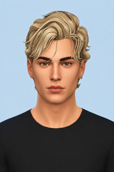 Caleb Hair custom content (CC) for Sims 4 by jo_se_oh