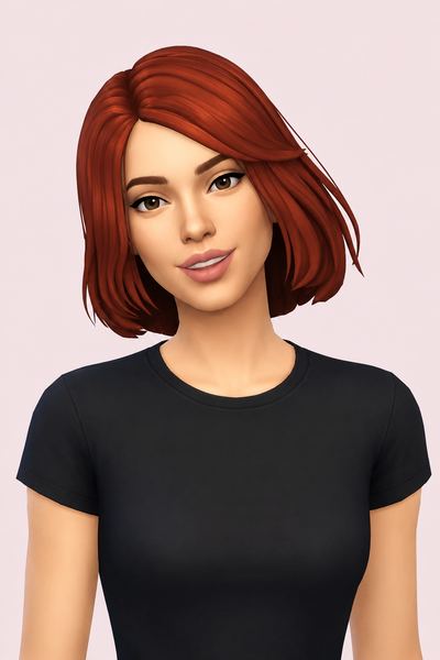 Eliza Hair (Default/Non-Default) custom content (CC) for Sims 4 by jo_se_oh