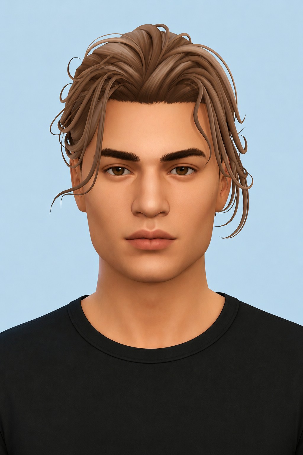 Wallace Hair custom content (CC) for Sims 4 by johnnysims
