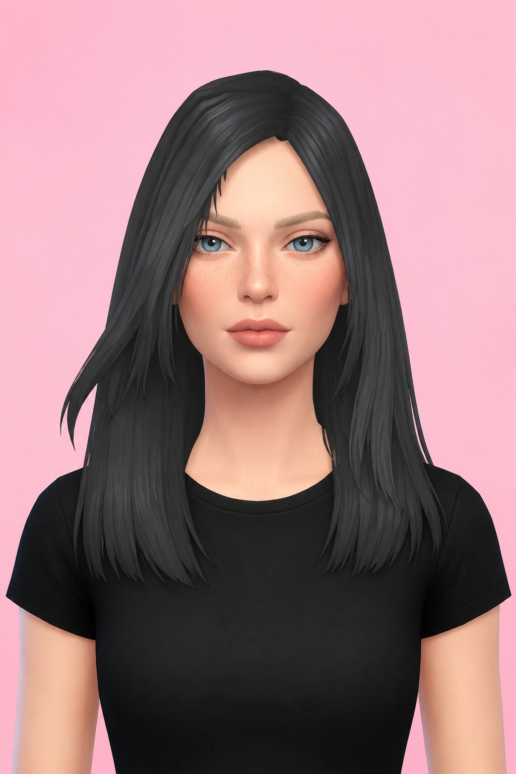 Bella Hair (Maxis Match Version) custom content (CC) for Sims 4 by jo_se_oh