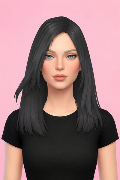 Bella Hair (Maxis Match Version) custom content (CC) for Sims 4 by jo_se_oh