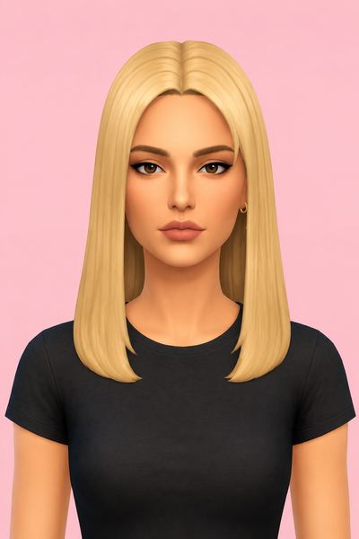 Dina Hair (MM Version) custom content (CC) for Sims 4 by jo_se_oh