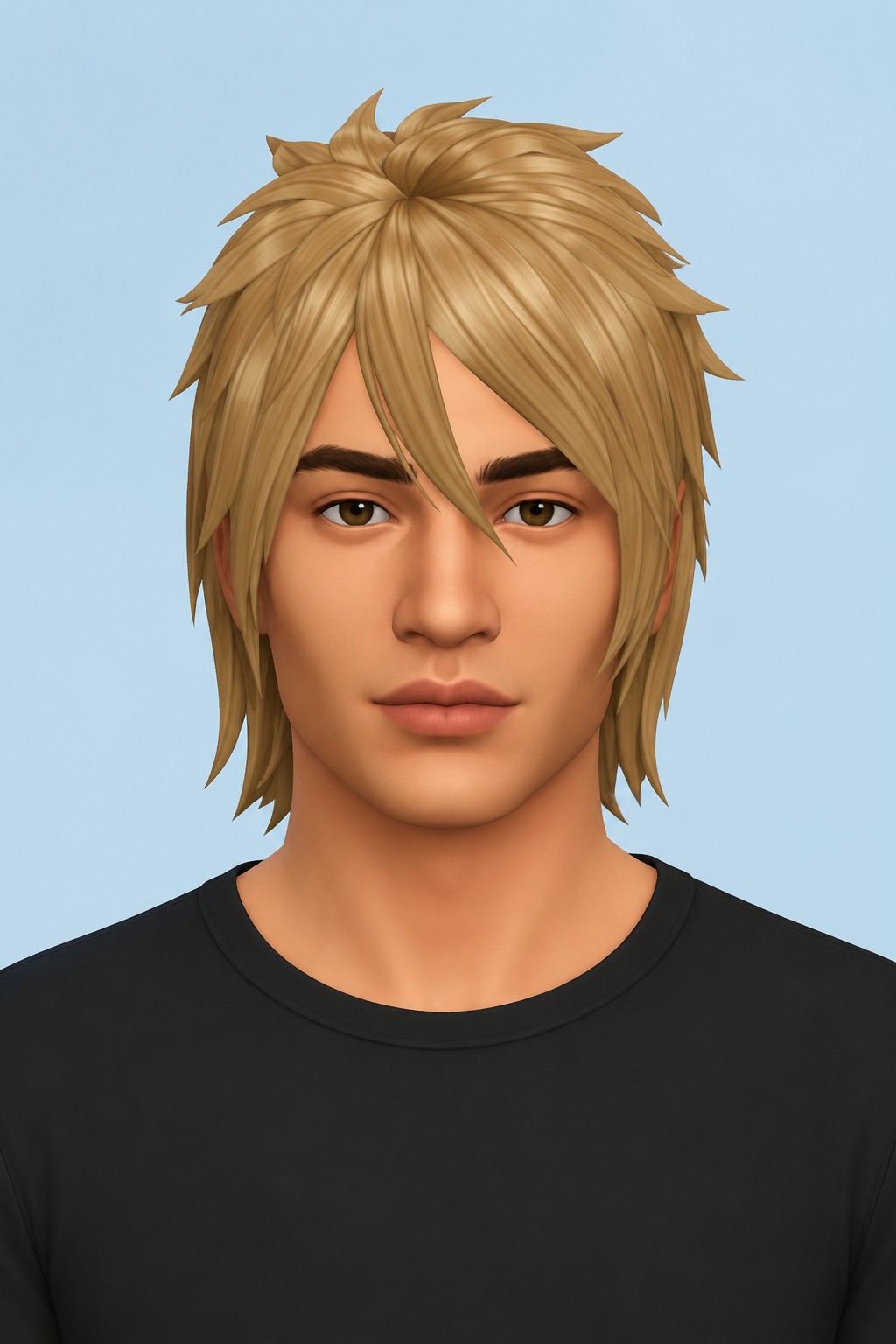 Kaiden Hair custom content (CC) for Sims 4 by jo_se_oh