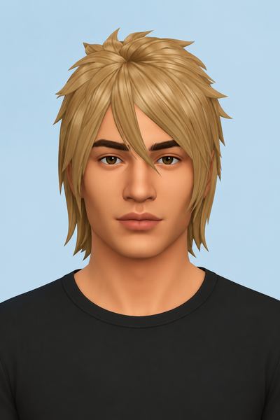 Kaiden Hair custom content (CC) for Sims 4 by jo_se_oh