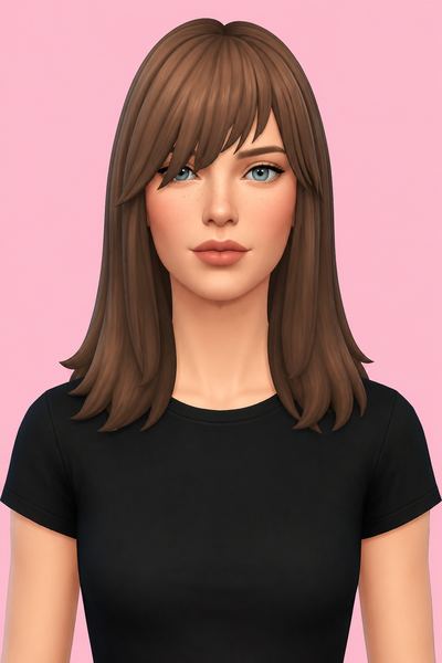 Felicity Hair (Maxis Match Version) custom content (CC) for Sims 4 by jo_se_oh