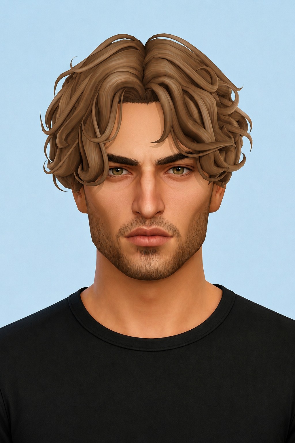 Douglas Hair custom content (CC) for Sims 4 by johnnysims