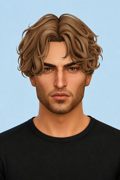 Douglas Hair custom content (CC) for Sims 4 by johnnysims
